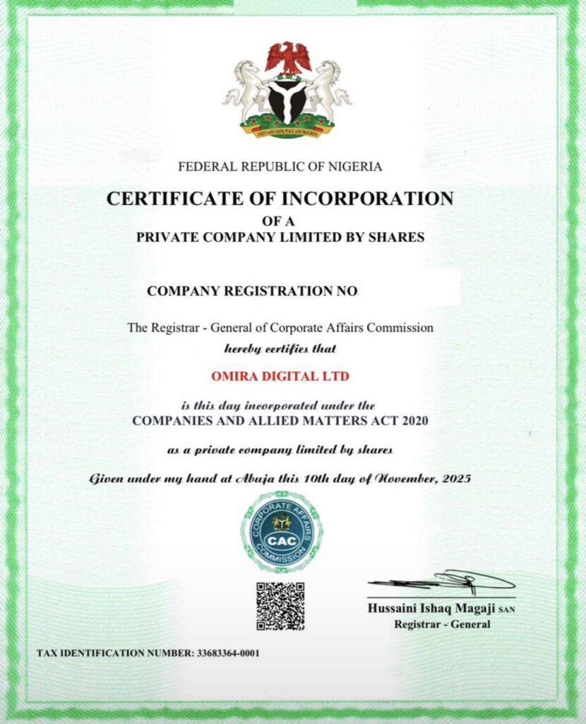 Omira LLC Registration